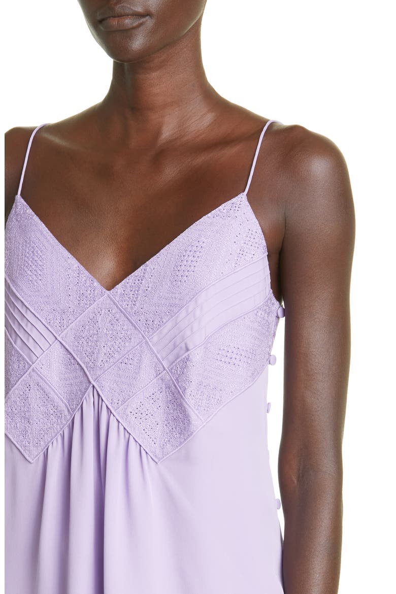 Boheme Embroidered Silk Camisole, Alternate, color, WISTERIA