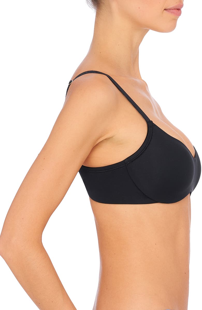 Natori Cushioned Comfort Wireless Contour Bra, Alternate, color, Black