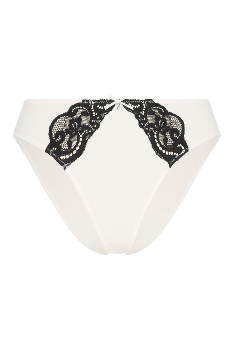 Swirly Girly Cheeky Briefs, Alternate, color, WHITE TEA/ BLACK CAVIAR