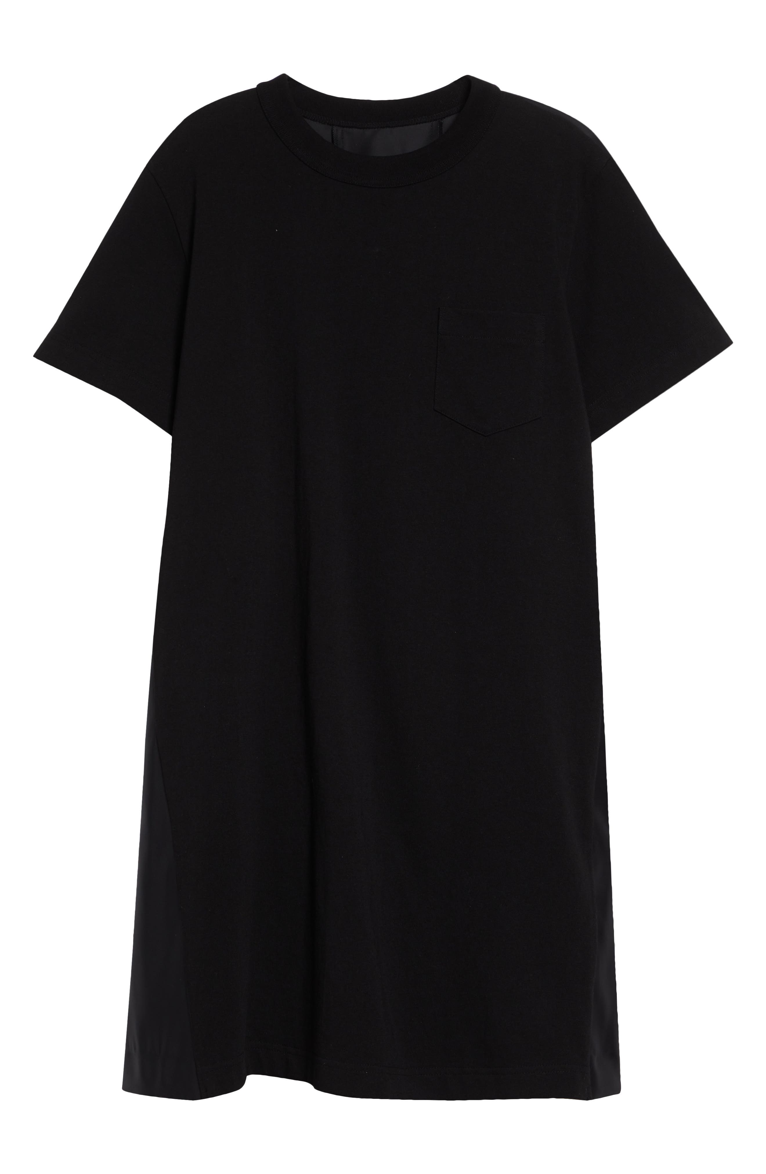 Sacai Cotton Jersey & Nylon Twill Dress (Women) | Nordstrom