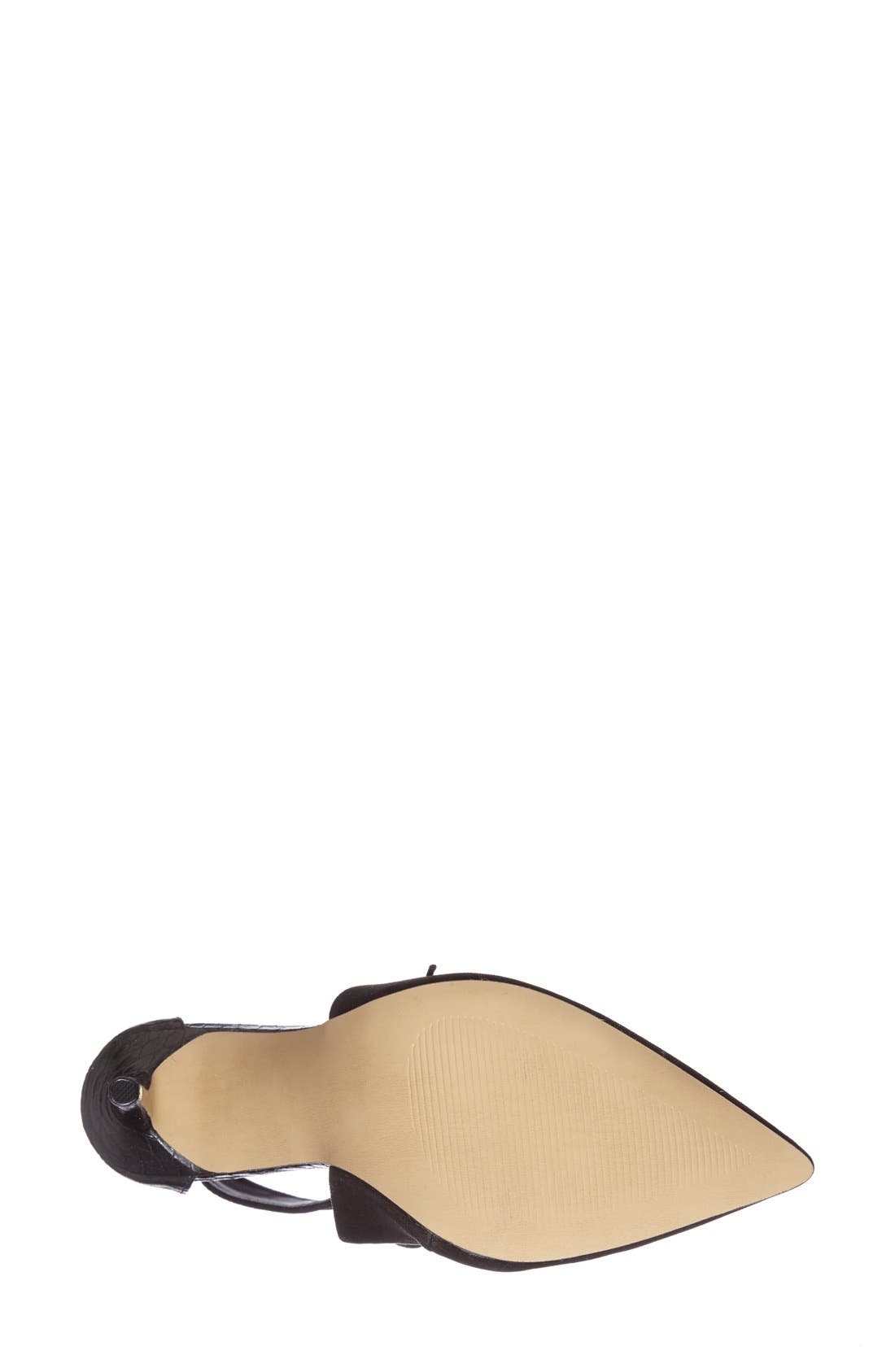 'Genie' Lace-Up Pump, Alternate, color, BLACK