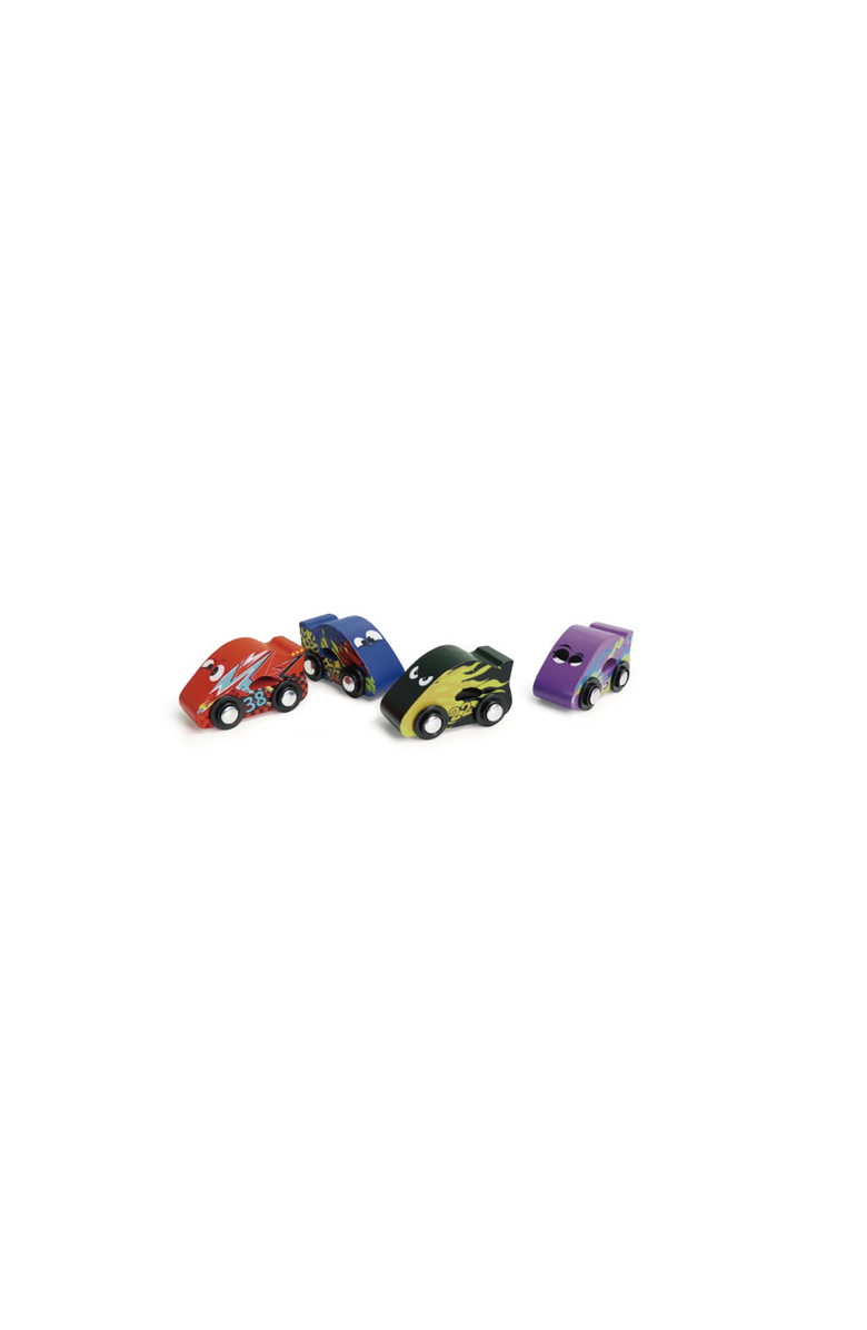 Leo & Friends Wooden Racing car - Development Learning Toys, Main, color, Purple