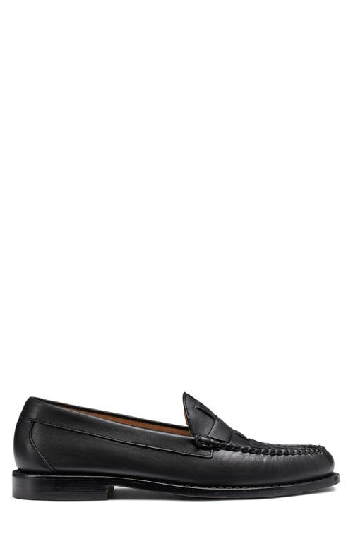 G.h.bass Larson Woven Weejun Penny Loafer In Black