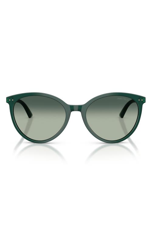 Jimmy Choo Jc5060 53mm Phantos Sunglasses In Opaline Dark Green