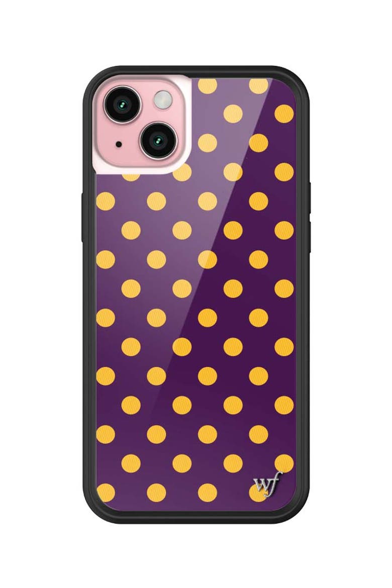 Polka Dot | Purple and Yellow iPhone Case, Alternate, color, Purple