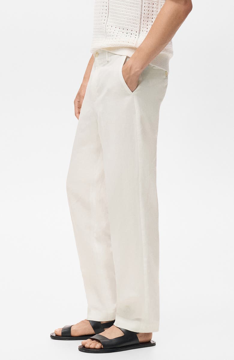 MANGO Straight Leg Pants, Alternate, color, Off White