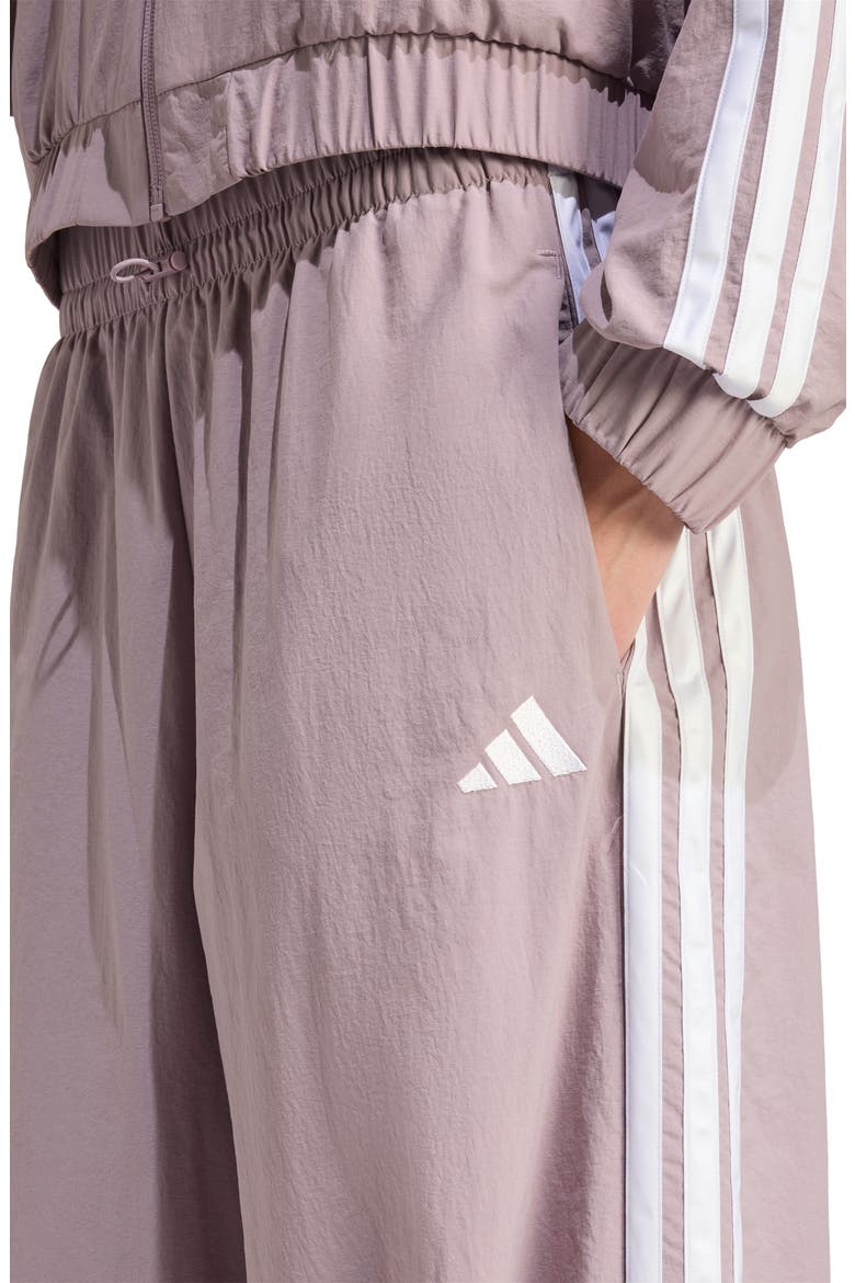 3-Stripe Wide Leg Track Pants, Alternate, color, PRELOVED FIG/ WHITE