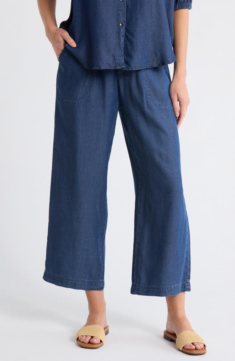 Splendid Sorrento Wide Leg Pants, Main, color, Dark Indigo Blue