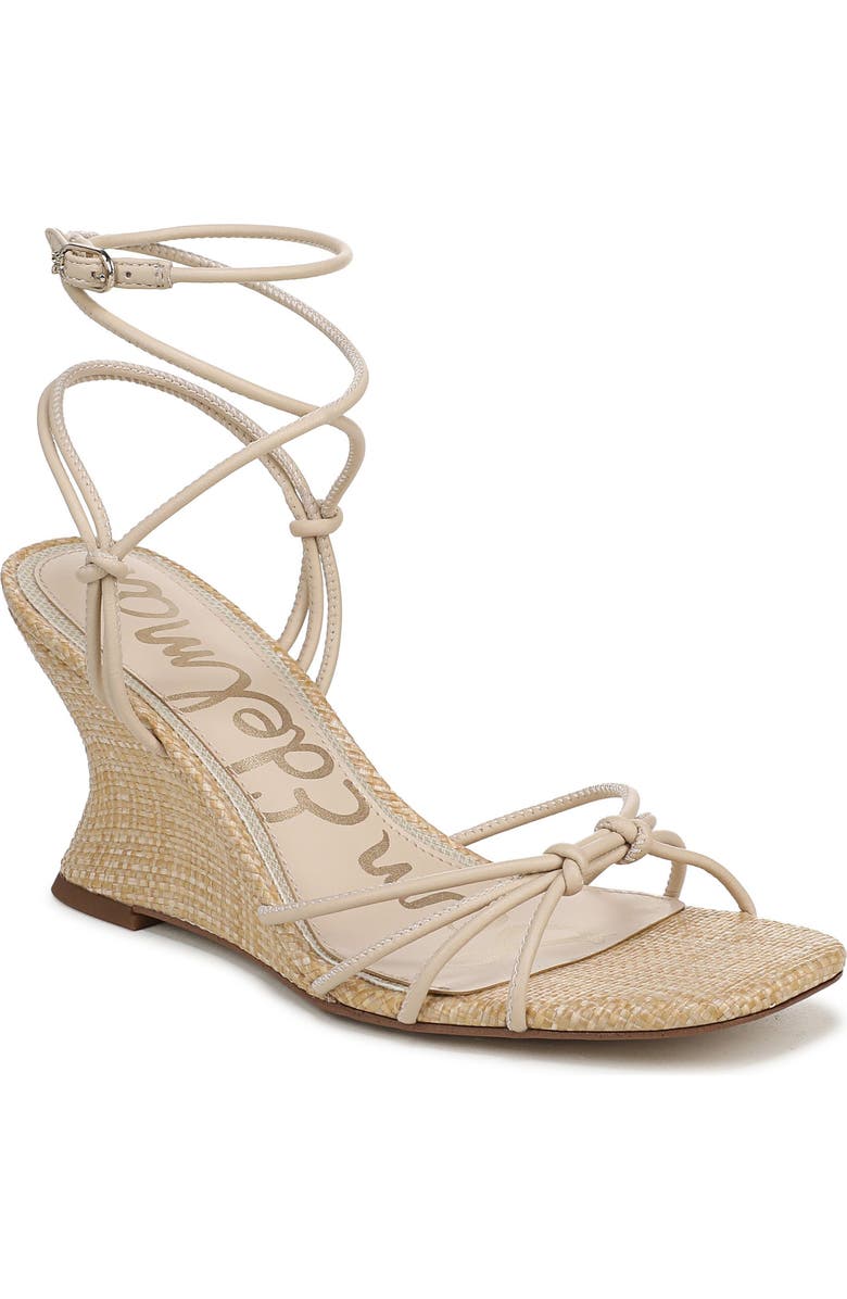 Sam Edelman Daxton Ankle Strap Wedge Sandal, Main, color, Light Sand