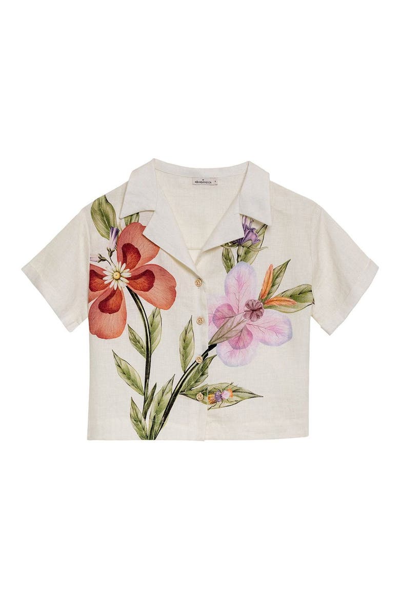 Vittoria Mbar Crop Cover-Up Shirt, Alternate, color, WHITE