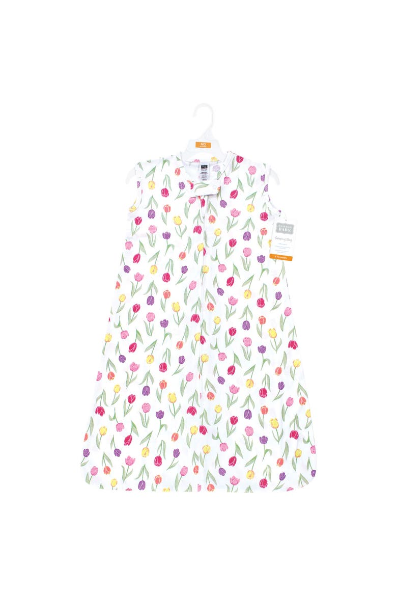 Cotton Sleeveless Nighttime Wrap for Cozy Sleep, Alternate, color, Spring Tulips