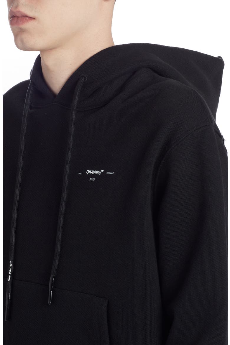 Arrow Logo Slim Hoodie, Alternate, color, BLACK SILVER
