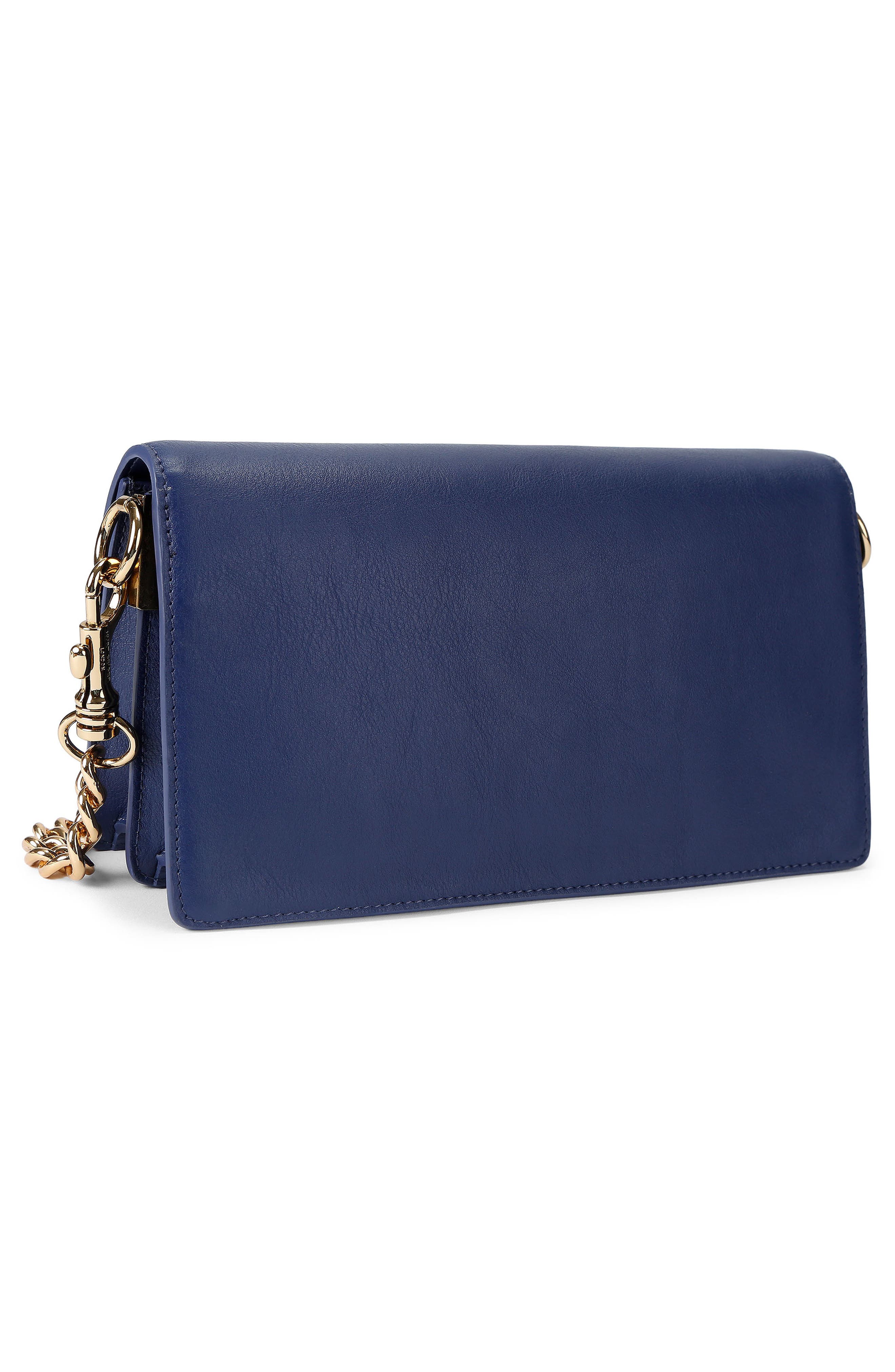 Sloane Leather Shoulder Bag, Alternate, color, DARK BLUE
