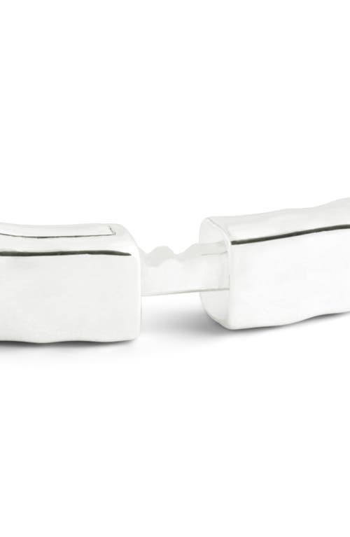 Anabel Aram Jewelry Farrier Thin Hinged Bangle In Silver