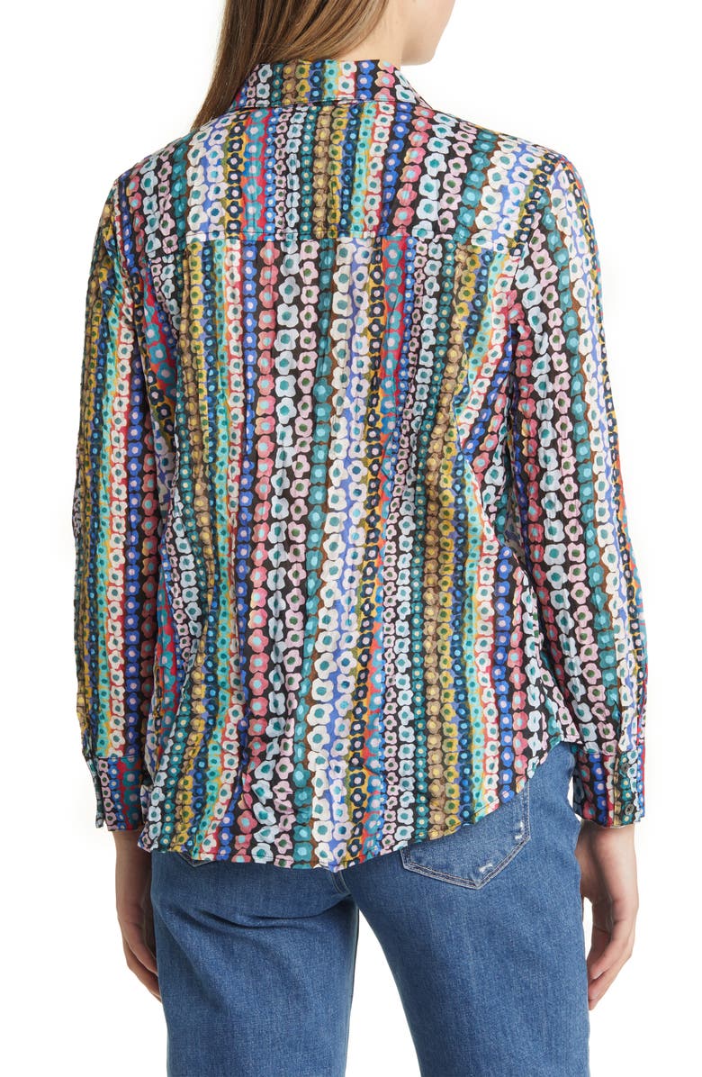 NIC+ZOE Flower Field Crinkle Button-Up Shirt, Alternate, color,