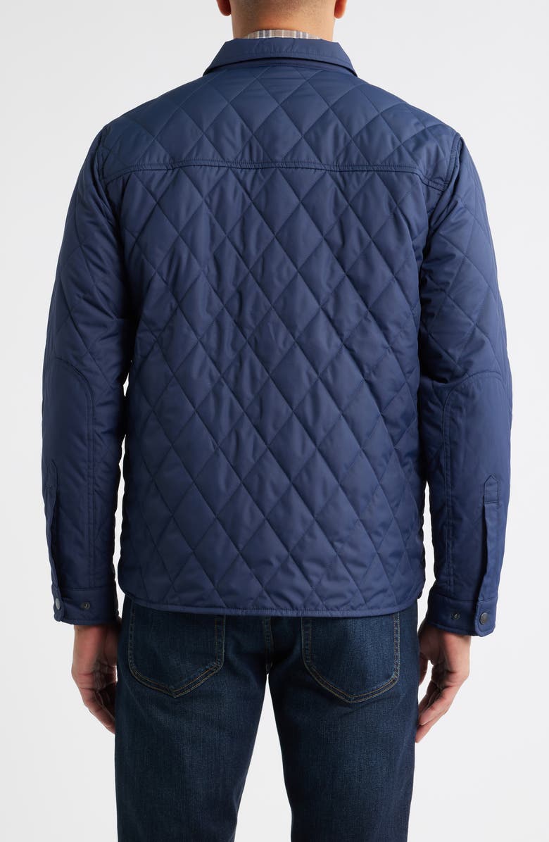 Peter Millar Brighton Quilted Shirt Jacket, Alternate, color, Navy