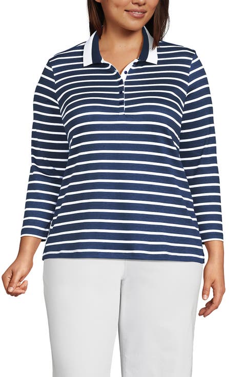 3/4 Sleeve Supima Cotton Polo Shirt