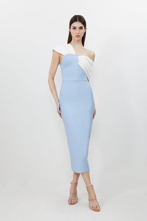 Figure Form Asymmetric Midi Dress