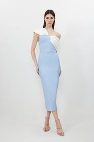 Karen Millen Figure Form Asymmetric Midi Dress