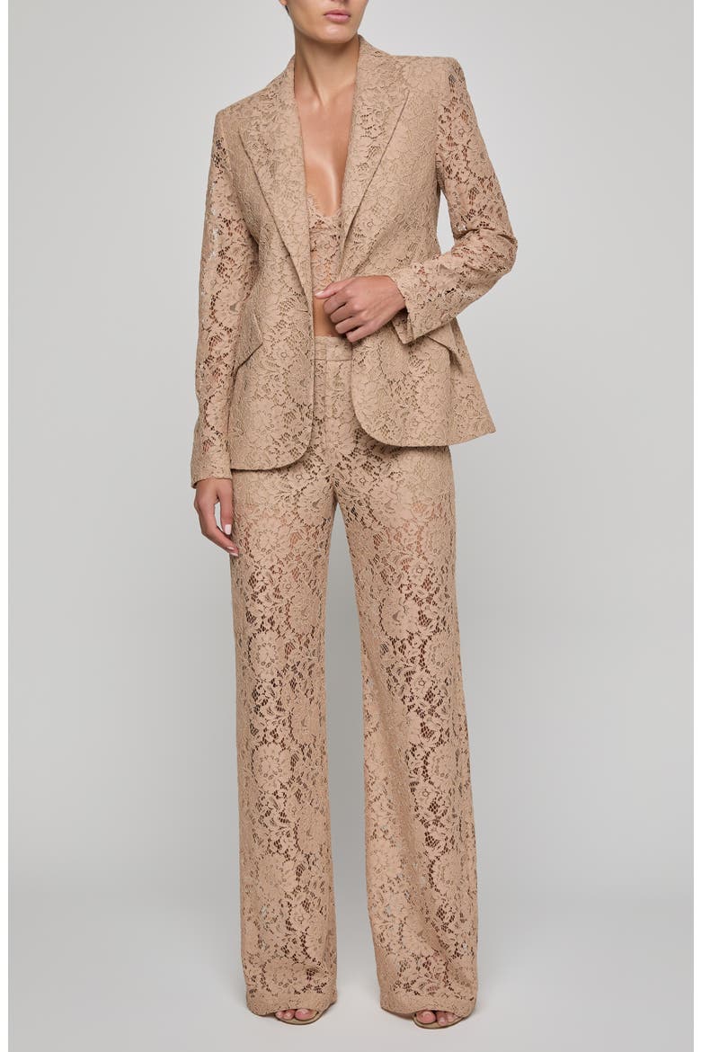 Chamberlain Lace Blazer, Alternate, color, CAPPUCCINO