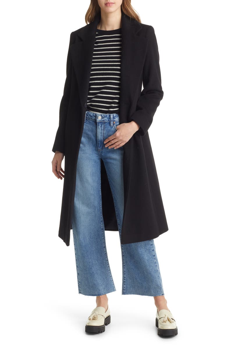 Sam Edelman Belted Wool Blend Coat, Alternate, color,