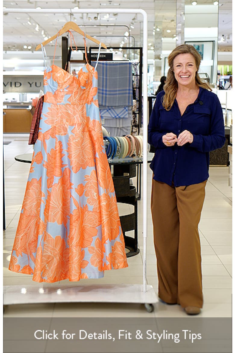 Saige Floral Sweetheart Neck Cocktail Dress video