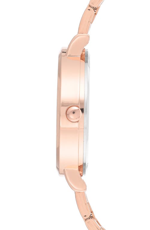 Nine West Shimmer Dial Quartz Bracelet Watch & Chain Bracelet Set, 36mm In Gold