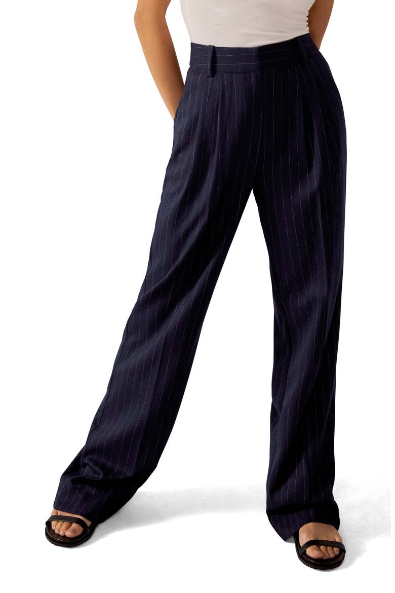 The Favorite Pants, Main, color, NAVY PINSTRIPE