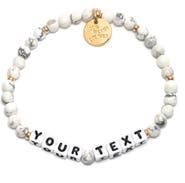 Little Words Project White Howlite Custom Beaded Stretch Bracelet