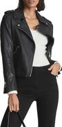 Reiss Gigi Leather Moto Jacket