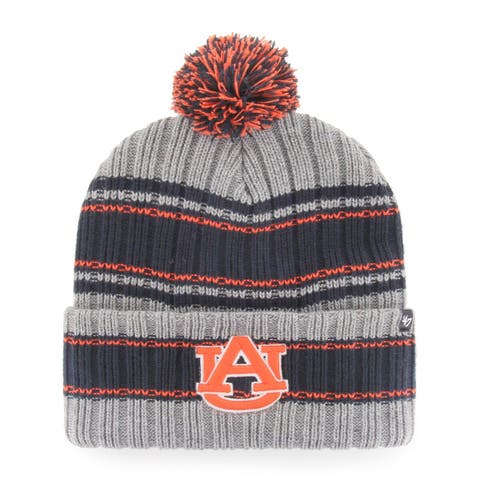 Men's '47 Gray Auburn Tigers Rexford Cuffed Knit Hat with Pom