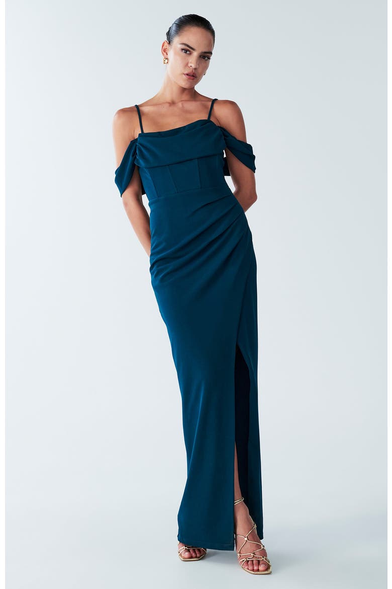 Amaliah Dress, Main, color, Emerald