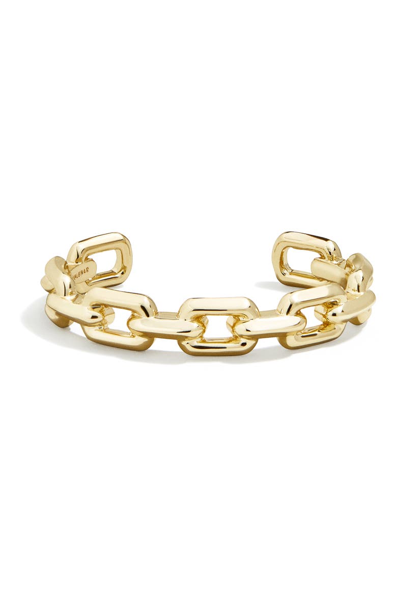 Mira Sculpted Chain Cuff Bracelet, Main, color, GOLD