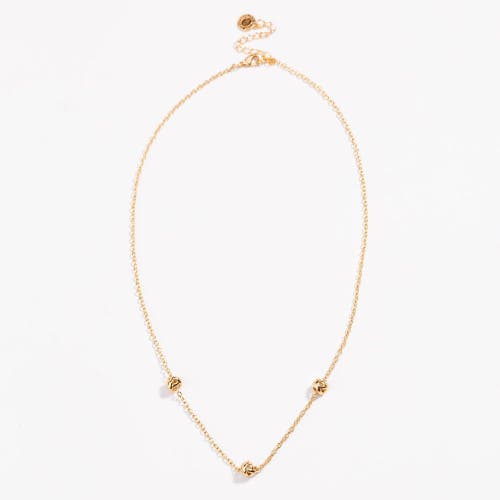 Hollywood Sensation Gold Love Knot Necklace In Gold