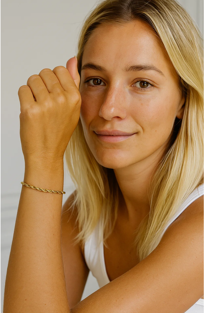 Hollywood Sensation Elegant Gold Rope Bracelet, Alternate, color, Gold