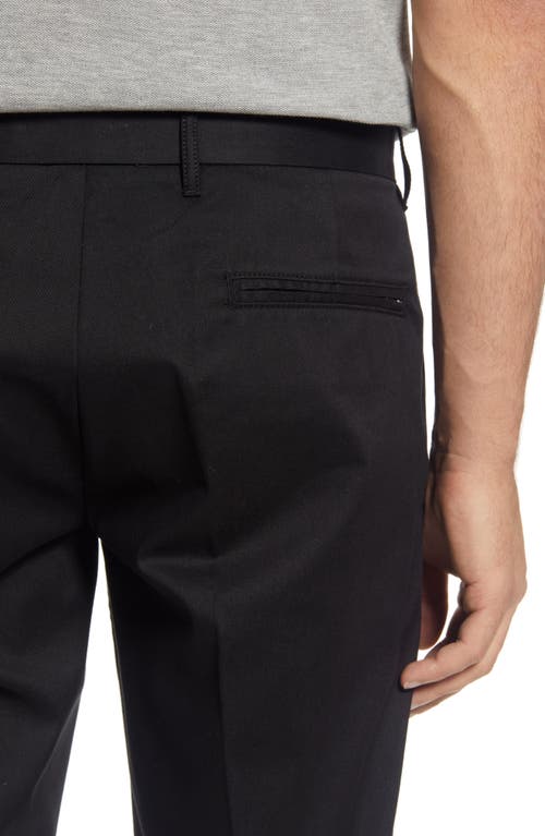 Nordstrom Slim Fit Coolmax® Flat Front Performance Chinos In Black