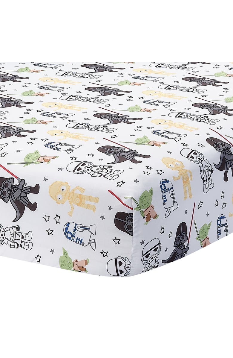 Lambs & Ivy Star Wars Classic 3-Piece Baby Crib Bedding Set - Yoda/Darth Vader, Alternate, color, Multicolor