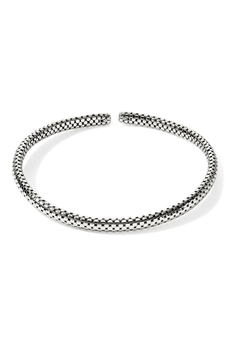 Dot Coil Choker Necklace, Main, color, SILVER