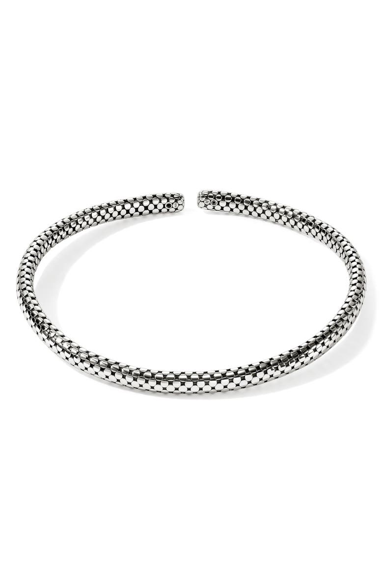John Hardy Dot Coil Choker Necklace, Main, color, Silver