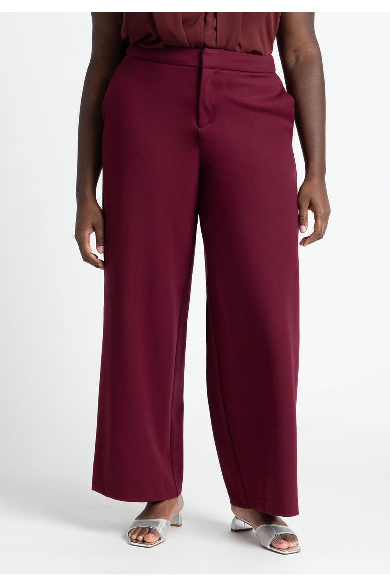The Ultimate Stretch Wide Leg Pant, Alternate, color, MAROON BANNER