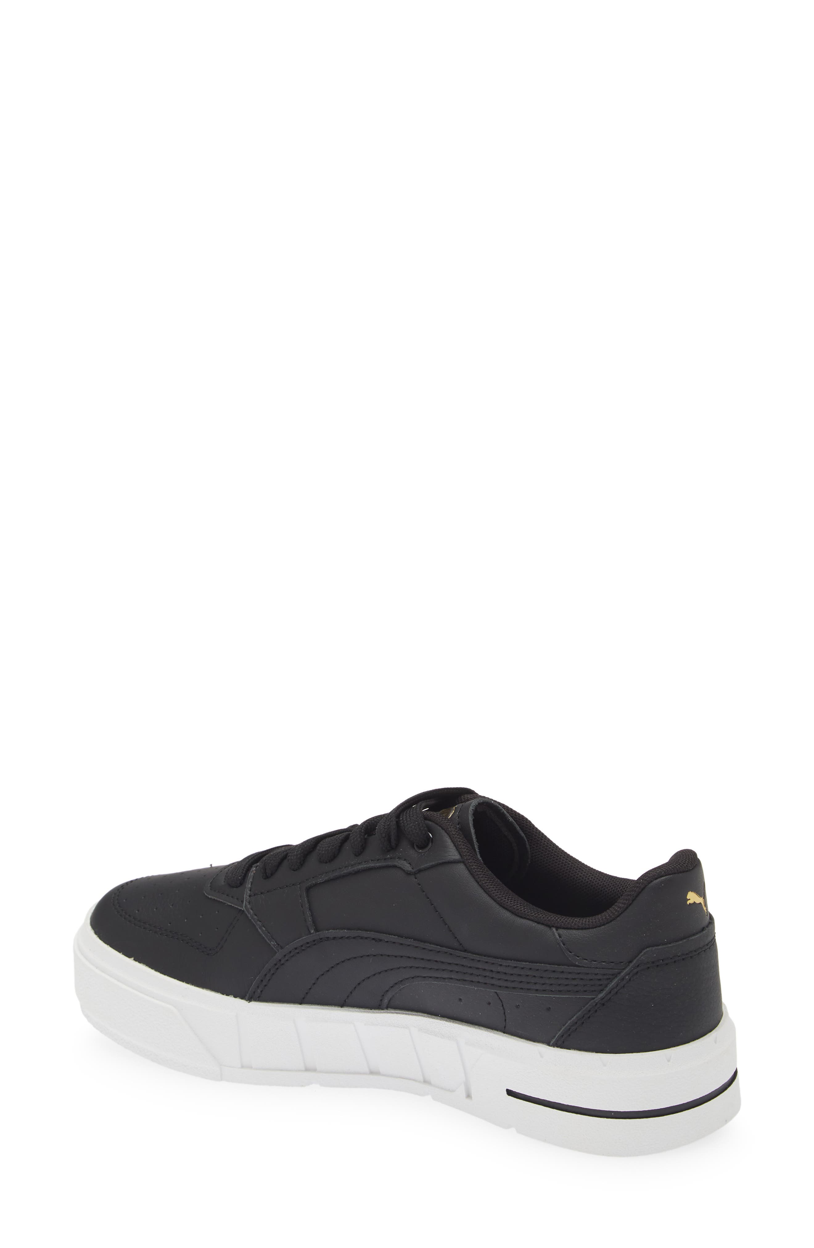 PUMA Cali Court Leather Sneaker, Alternate, color, Puma Black-Puma White