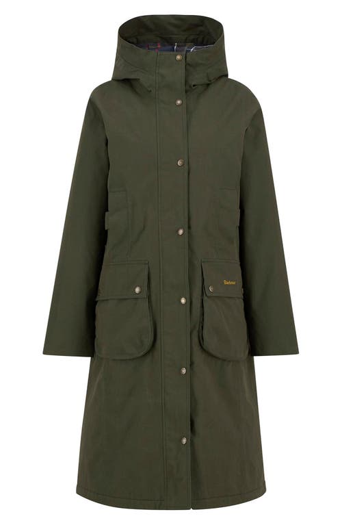 Barbour Bamburgh Hooded Waterproof Jacket In Green