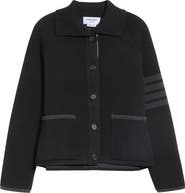 Thom Browne Double Face Pique Stitch Cardigan
