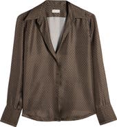 Dries Van Noten Celinta Tie Print Silk Button-Up Shirt