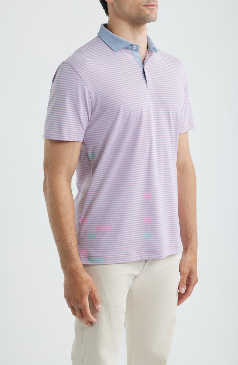 johnnie-O Cruz Stripe Performance Jersey Polo, Alternate, color, 