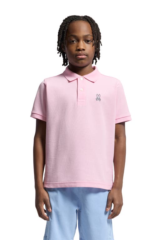 Psycho Bunny Unisex Classic Pique Polo - Little Kid, Big Kid In Romance Rose