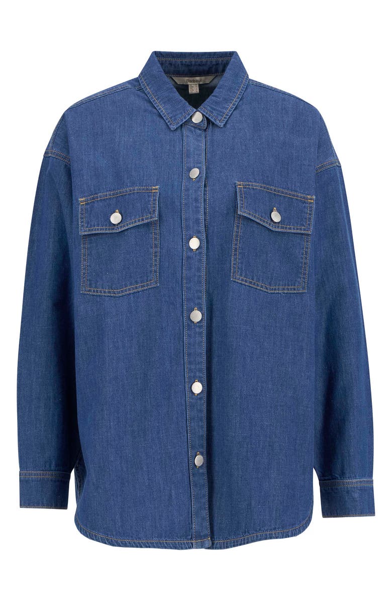 Barbour Woodrow Denim Button-Up Shirt, Alternate, color, Authentic