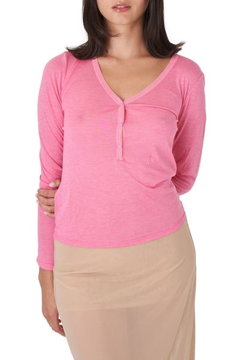 Long Sleeve Henley Top