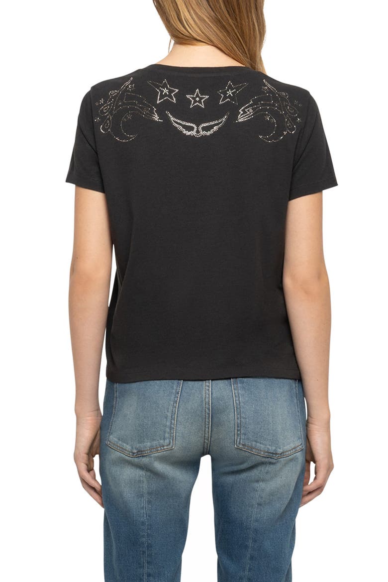 Alys Rhinestone Tee, Alternate, color, CARBONE