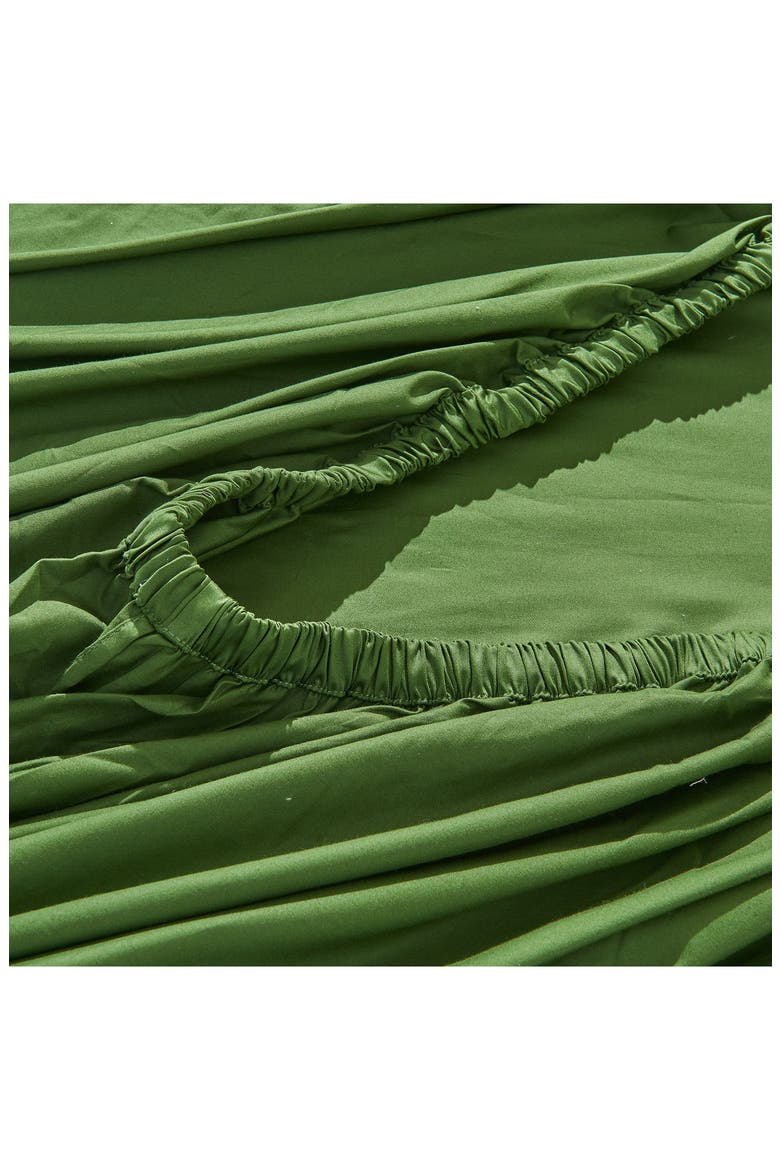 400 Thread LuxeSoft Organic Cotton Sateen Sheet Set, Alternate, color, FOREST